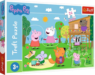 Trefl peppa pig puzzel - fun in the grass - 24 stukjes.