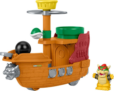Mattel my mario little people playset bowser's airship playsets