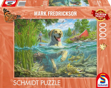 999games schmidt puzzel - yellow labrador fishing, 1000 stukjes - legpuzzel