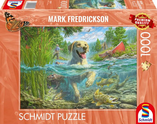 999games schmidt puzzel - yellow labrador fishing, 1000 stukjes - legpuzzel