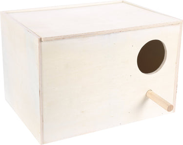 Flamingo horizontaal nestkastje valkparkiet - hout - 34,5 x 25 x 23cm