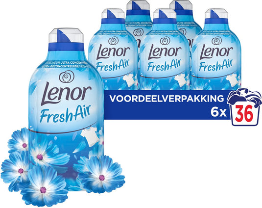 Lenor fresh air wasverzachter ochtendfris - 6 x 36 wasbeurten