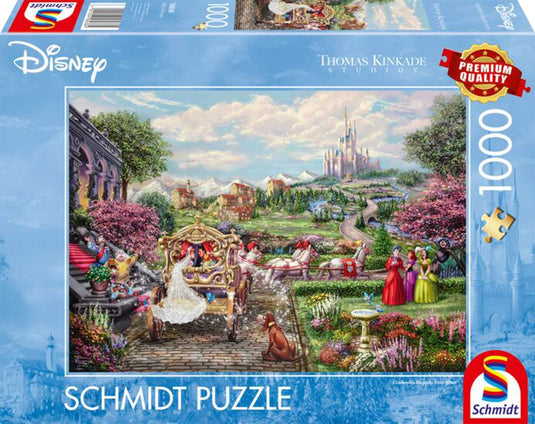 999games schmidt puzzel - thomas kinkade studios - disney dreams collectie - cinderella happily ever after - 1000 stukjes