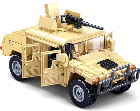 Sluban modelbricks gevechts terreinwagen bouwspeelgoed kinderen vanaf 6 jaar - constructiespeelgoed modelbouw - bouwdoos met 265 bouwstenen - m38-b0837