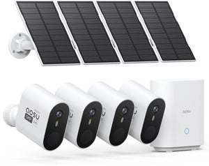 Aosu solarcam system max - 4 beveiligingscamera’s - 2k resolutie - zonne-energie - draadloos - 32gb