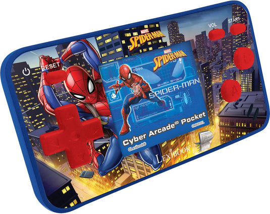 Spiderman™ lexibook spider-man cyber arcade pocket-gameconsole, 150 gaming, lcd, op batterijen, rood blauw