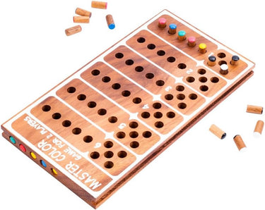 Engelhart master color – houten strategiespel – kleurcode raadspel – logisch denkspel – 2 spelers – acaciahout –