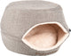 Flamingo kattenbed – katten slaapmand – kattenhuis – kattenhol – cat cave – bruin crème, 45 x 35 x 35 cm – slaapplaats snoozebay