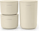 Brabantia renew opbergpotjes set - 3-delig - soft beige