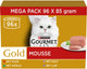 Gourmet gold mousse - kattenvoer natvoer - konijn rund kalf lam - 96 x 85 g