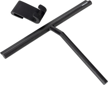Wenko extra brede douchewisser mola xxl 32cm rvs zwart, met ophanghaak - raamwisser - trekker douche