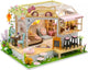 Merkloos sans marque hongda cat cafe garden - miniatuur huisje diy