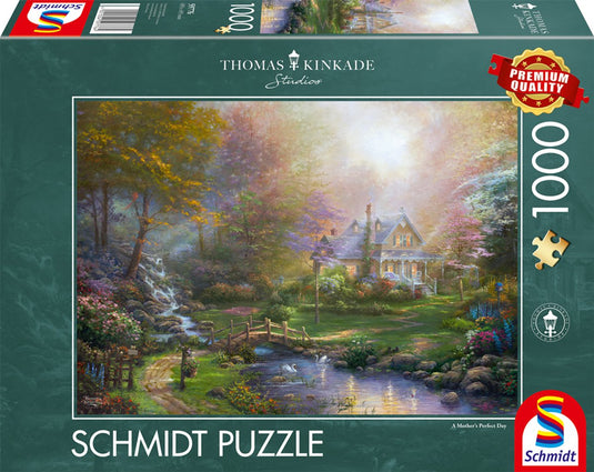 Schmidt legpuzzel kinkade a mother's perfect day 1000 stukjes landschap.