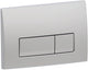 Geberit delta50 bedieningsplaat - 2-toets spoeling - rechthoekige knoppen - mat chroom