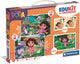 Clementoni - dora the explorer - edukit 4 in 1 spellen - 2 puzzels, blokkenset en memory spel - vanaf 3 jaar