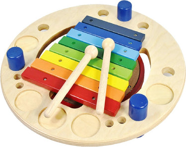 I'm toy houten muziekset rond