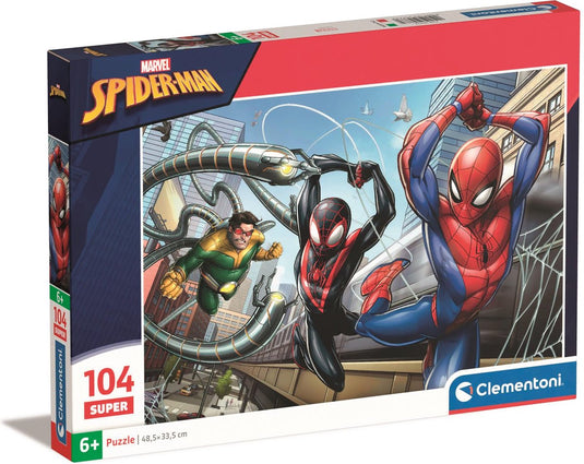 Clementoni - puzzel - 104 stukjes - spiderman marvel - puzzel voor kinderen - vanaf 6 jaar