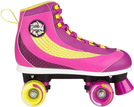 Nijdam rolschaatsen - sugar babe - roze geel - maat 35