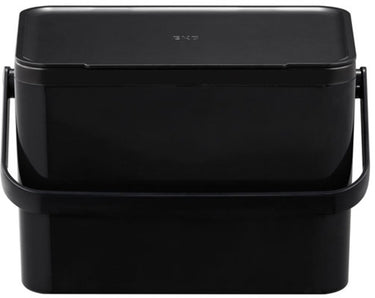 Eko - deco food waste caddy 4 liter - plastic - zwart - prullenbak