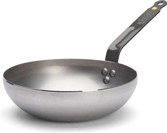 Debuyer de buyer mineral b wokpan 24 cm – brede bodem – plaatstaal – pfas-vrij – geschikt voor alle warmtebronnen incl. inductie