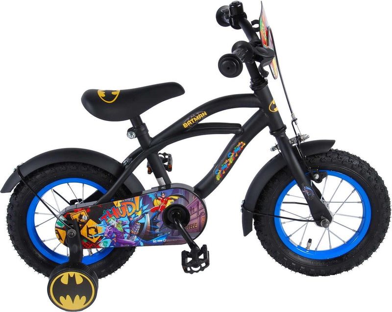 Load image into Gallery viewer, Kinderfiets 12 Batman - zwart geel
