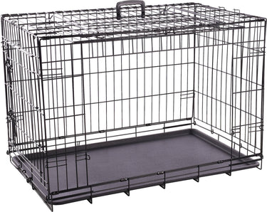 Flamingo hondenbench l – opvouwbare hondenbench draadkooi zwart – 93x59x62,5 cm – hondenbench nyo zwart
