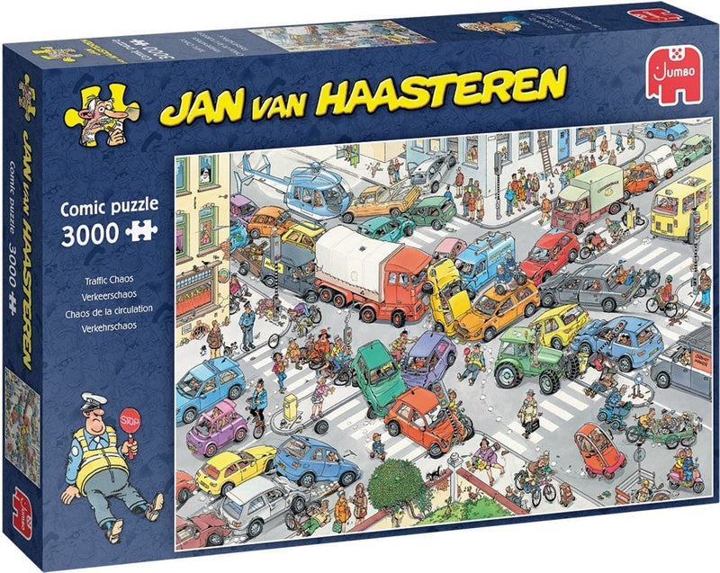 Load image into Gallery viewer, Jan van haasteren legpuzzel - traffic chaos, 3000st.
