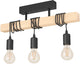 Eglo townshend plafondlamp - e27 - 55 cm - zwart bruin - fsc hout