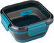 Lurch up down vouwbare lunchbox vierkant uit silicone pp petrol 700ml