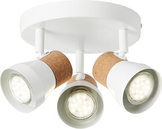 Brilliant moka - plafondlamp - 3xgu10 - mat wit