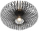 Trio johann - plafondlamp - zwart mat - excl. 1x e27 4 w - verlichting omhoog en omlaag