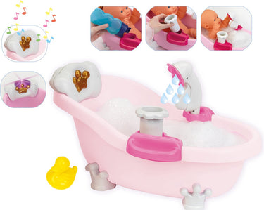Klein toys baby coralie speelgoed pop bad - incl. accessoires - incl. licht - incl. geluid - roze