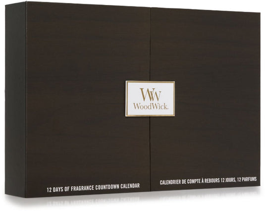 Woodwick - deluxe adventskalender cadeauset - 12 days of christmas - 12 kaarsjes - tot 180 branduren