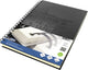 Kangaro dummyboek - a4 - zwart met design - met spiraal - 160 blanco pagina's - 140 grams - hard cover - notitieboek