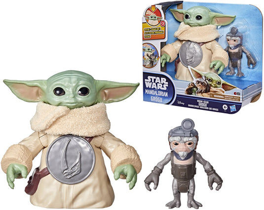 Star wars hasbro : the mandalorian grogu electronic action figure huggin' grogu anzellan 17 cm action figuur