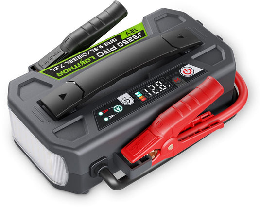 Lokithor jumpstarter j3250 pro - 12v 3250a lifepo4 - powerbank 60w - auto diesel tot 9,5l - led zaklamp