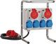 Brennenstuhl compacte kleine stroomverdeler bkv 2 4 g ip44 bouwstroomverdeler met stalen buisframe (2 m kabel, voor continu gebruik buitenshuis ip44)