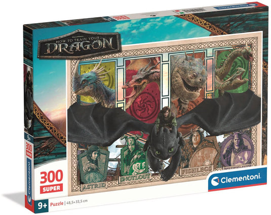 Clementoni - puzzel - 300 stukjes - how to train your dragon - vanaf 9 jaar