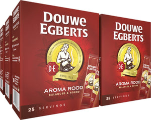 Douwe egberts aroma rood sticks oploskoffie - 6 x 25 zakjes