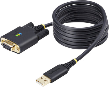 Startech .com 2m usb naar null modem adapter converter kabel, com retention, ftdi, usb-a naar db9 rs232, verwisselbare db9 schroeven moeren, esd besherming, windows macos linux