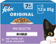 Felix original in gelei 7+ senior mix selectie - kattenvoer natvoer - rund kip kalkoen zalm - 48 x 85 g