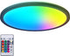 Briloner b.k.licht - rgb led plafonniére - zwart - dimbaar - met indirecte licht - gekleurd licht - met afstandsbediening - ø42cm
