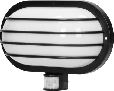 Virone laso buitenlamp met bewegingssensor - tuinverlichting 180° - buitenverlichting met ip44 - mmur wandlamp buiten - 230 volt voor max. 60 watt - zwart