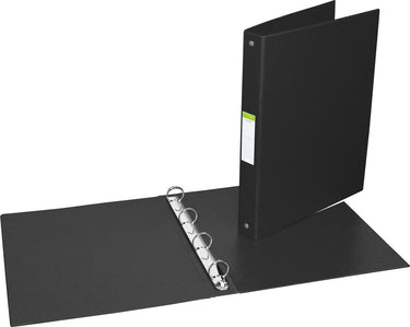 Aurora ringmap voor formaat a4 4 ringen van 25 mm uit pvc zwart