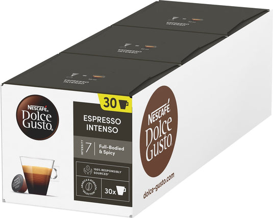Nescafé dolce gusto capsules espresso intenso - 90 koffiecups voor 90 koppen koffie