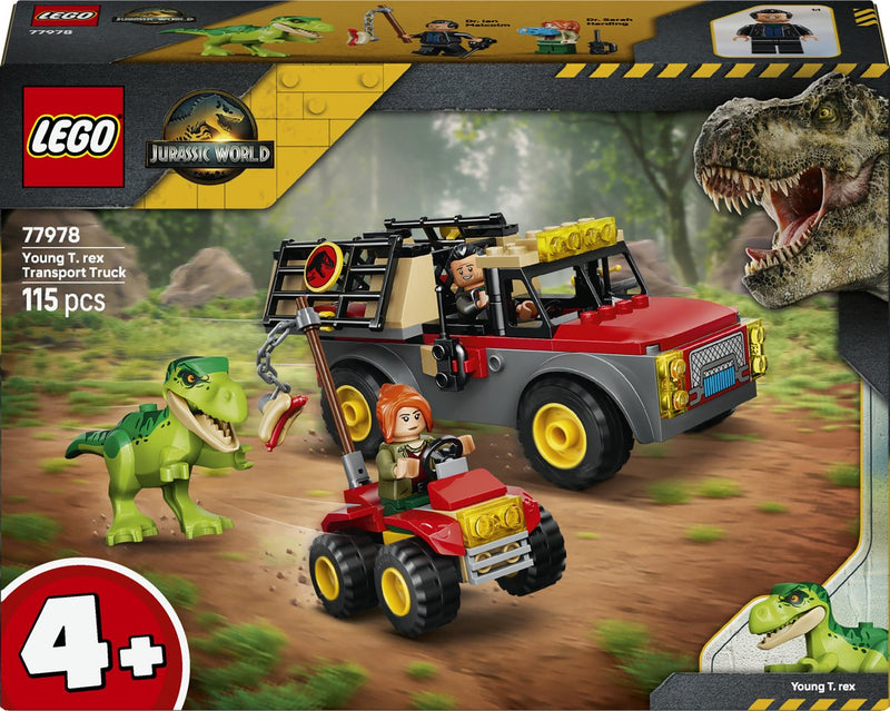 Load image into Gallery viewer, Lego jurassic world jonge t. rex transporttruck dino speelgoed voor kinderen vanaf 4 jaar 77978
