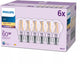 Philips led lamp mat - 60 w - e27 - warmwit licht - 6 stuks