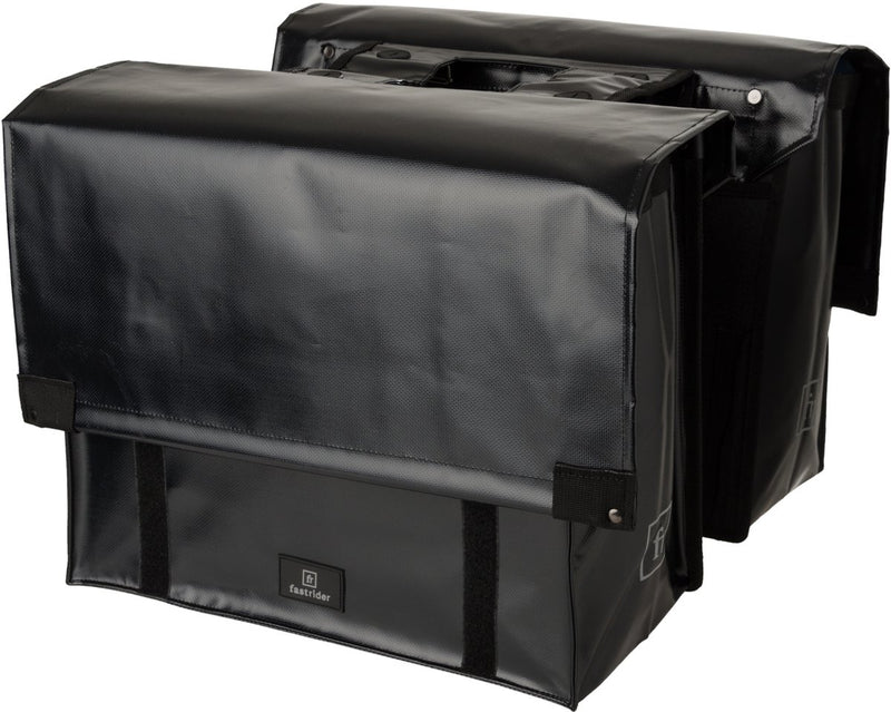 Load image into Gallery viewer, Fastrider tarpaulin cargo dubbele fietstas basics zwart
