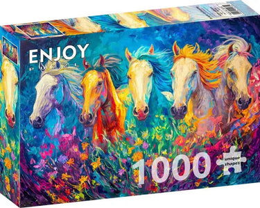 Enjoy puzzle legpuzzel bright galloping 1000 stukjes dieren.