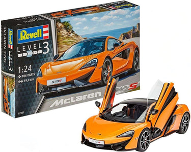 Revell modelbouwpakket auto - 07051 mclaren 570s - britse sportauto plastic - 1:24 - modelbouw